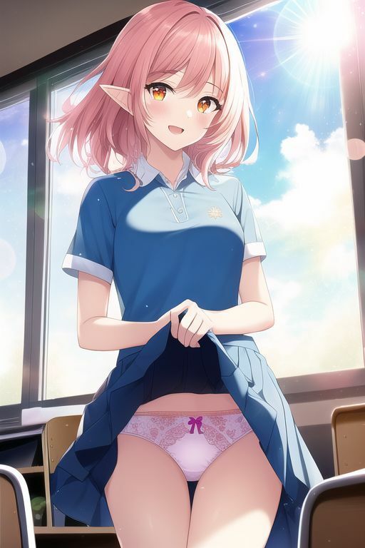 サンプル画像2:ピンク髪エルフの下着イラスト集(五本木ポメ) [d_254995]