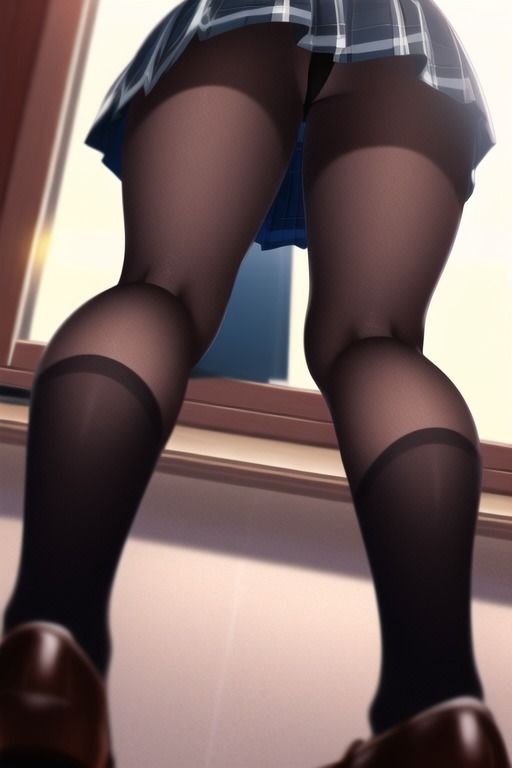 サンプル画像5:狙われたJK娘の生尻バックパンチラ盗撮(イラスト大賢者) [d_255111]