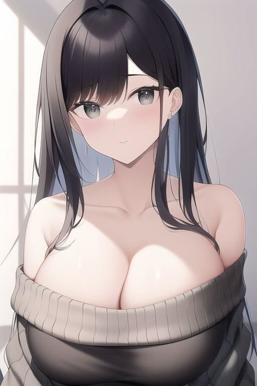 サンプル画像1:「健全な」セーター娘(歪) [d_255117]