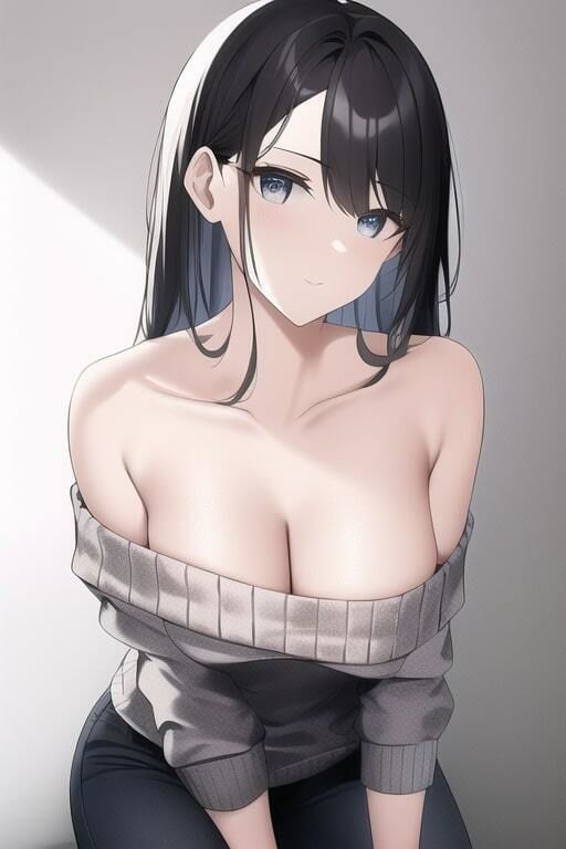 サンプル画像2:「健全な」セーター娘(歪) [d_255117]