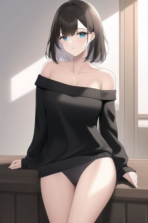 サンプル画像3:「健全な」セーター娘(歪) [d_255117]