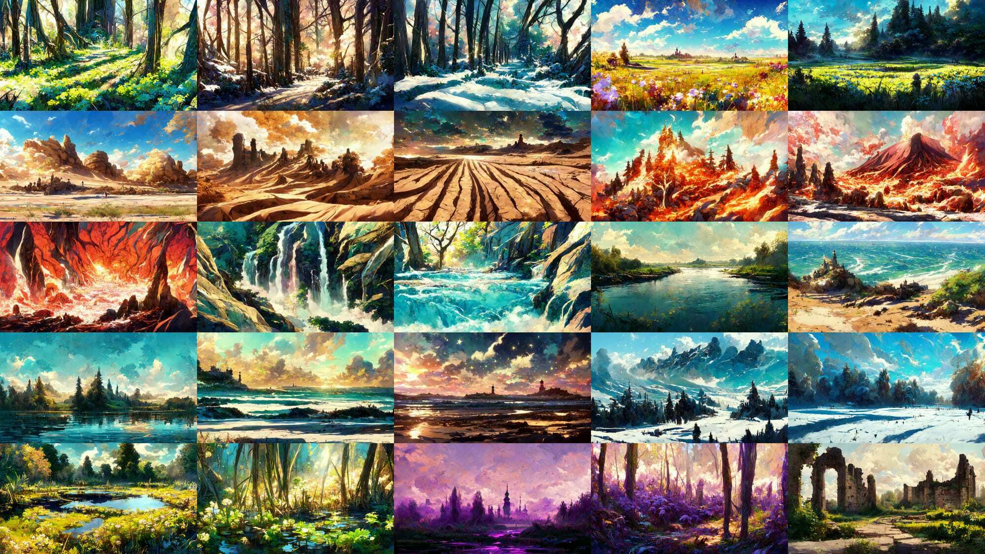 サンプル画像1:【ファンタジー系イラスト調】著作権フリーの高解像度背景（画像100枚）(Game Material Store) [d_255507]