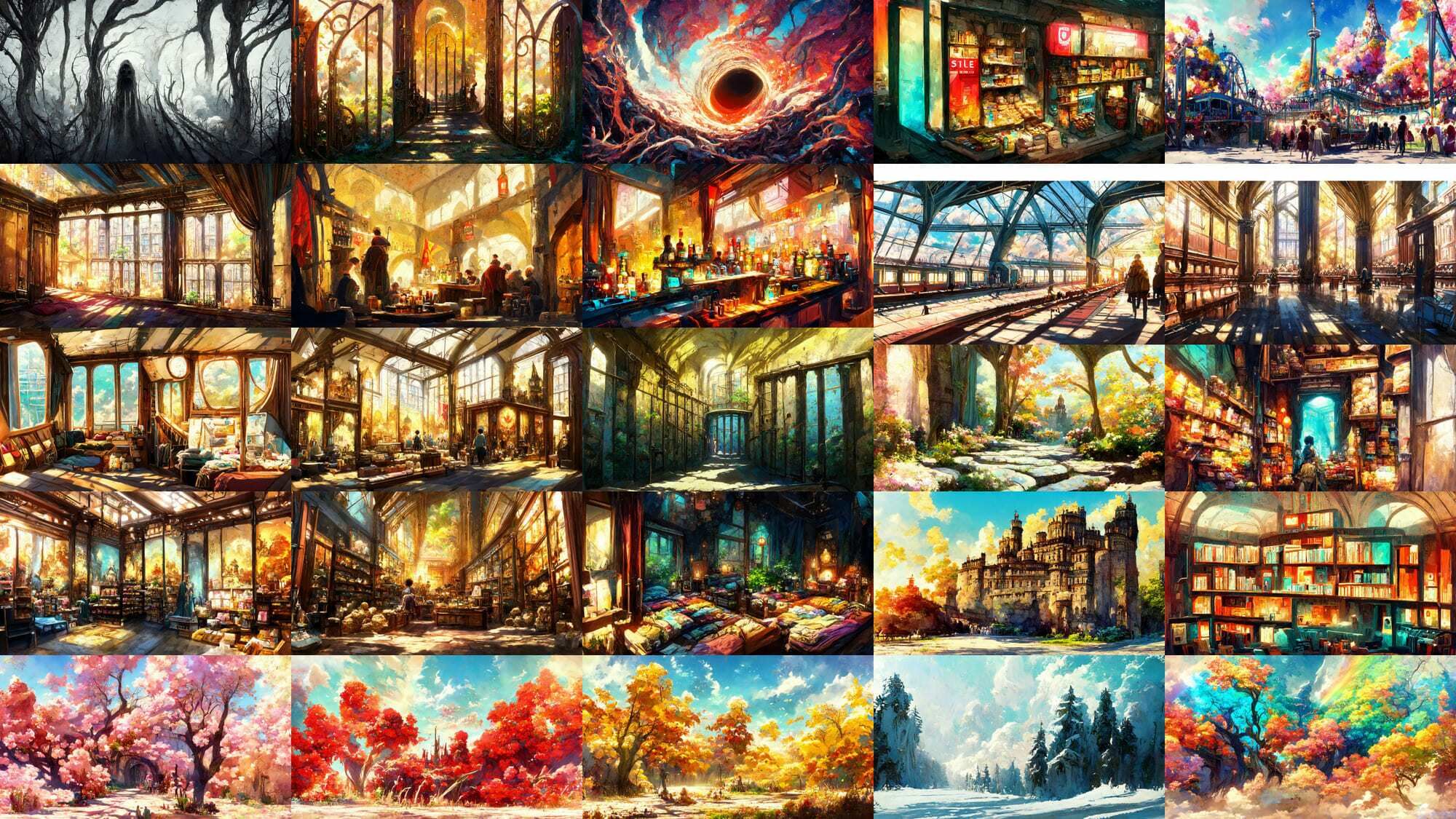 サンプル画像3:【ファンタジー系イラスト調】著作権フリーの高解像度背景（画像100枚）(Game Material Store) [d_255507]