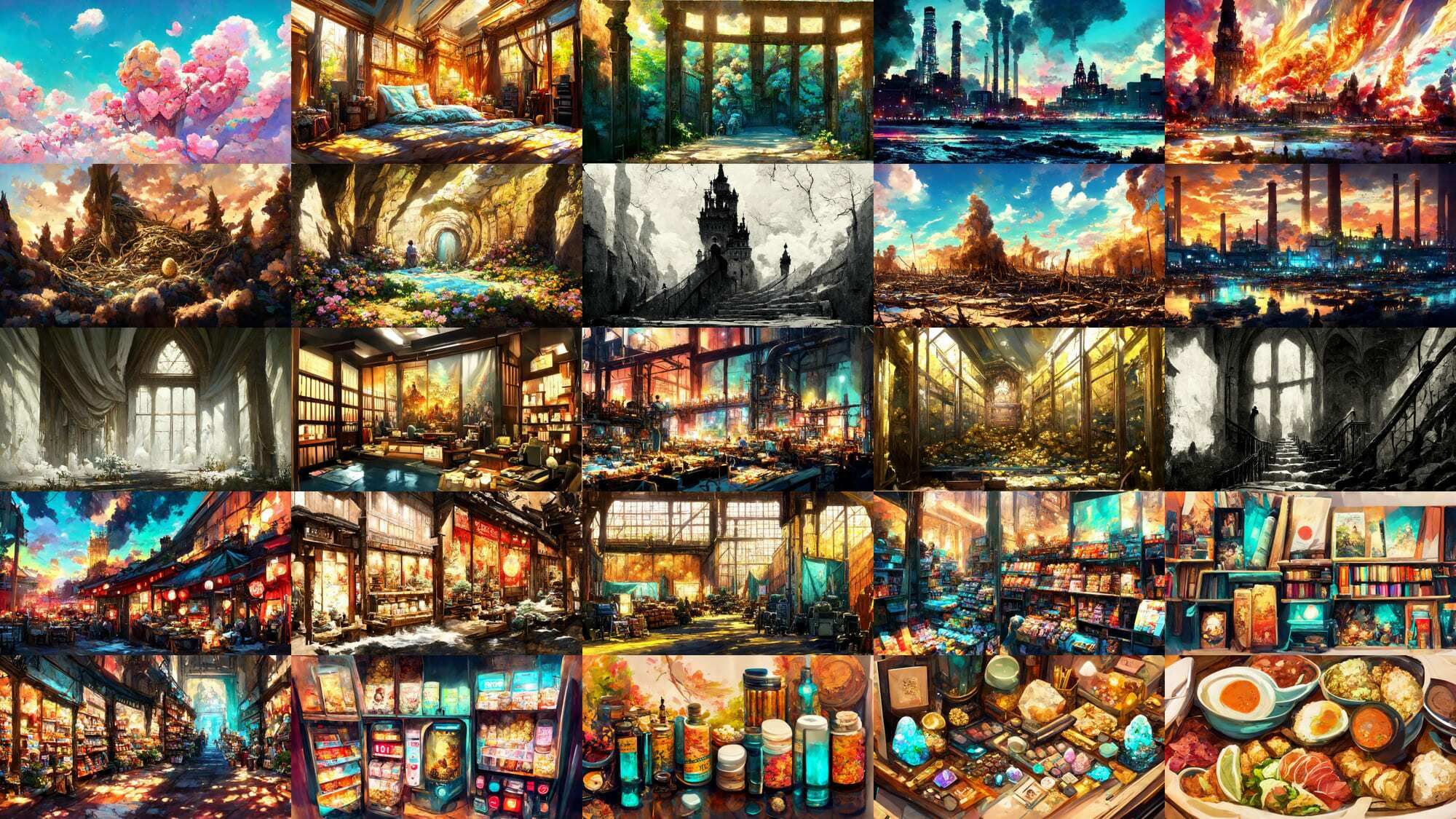 サンプル画像4:【ファンタジー系イラスト調】著作権フリーの高解像度背景（画像100枚）(Game Material Store) [d_255507]