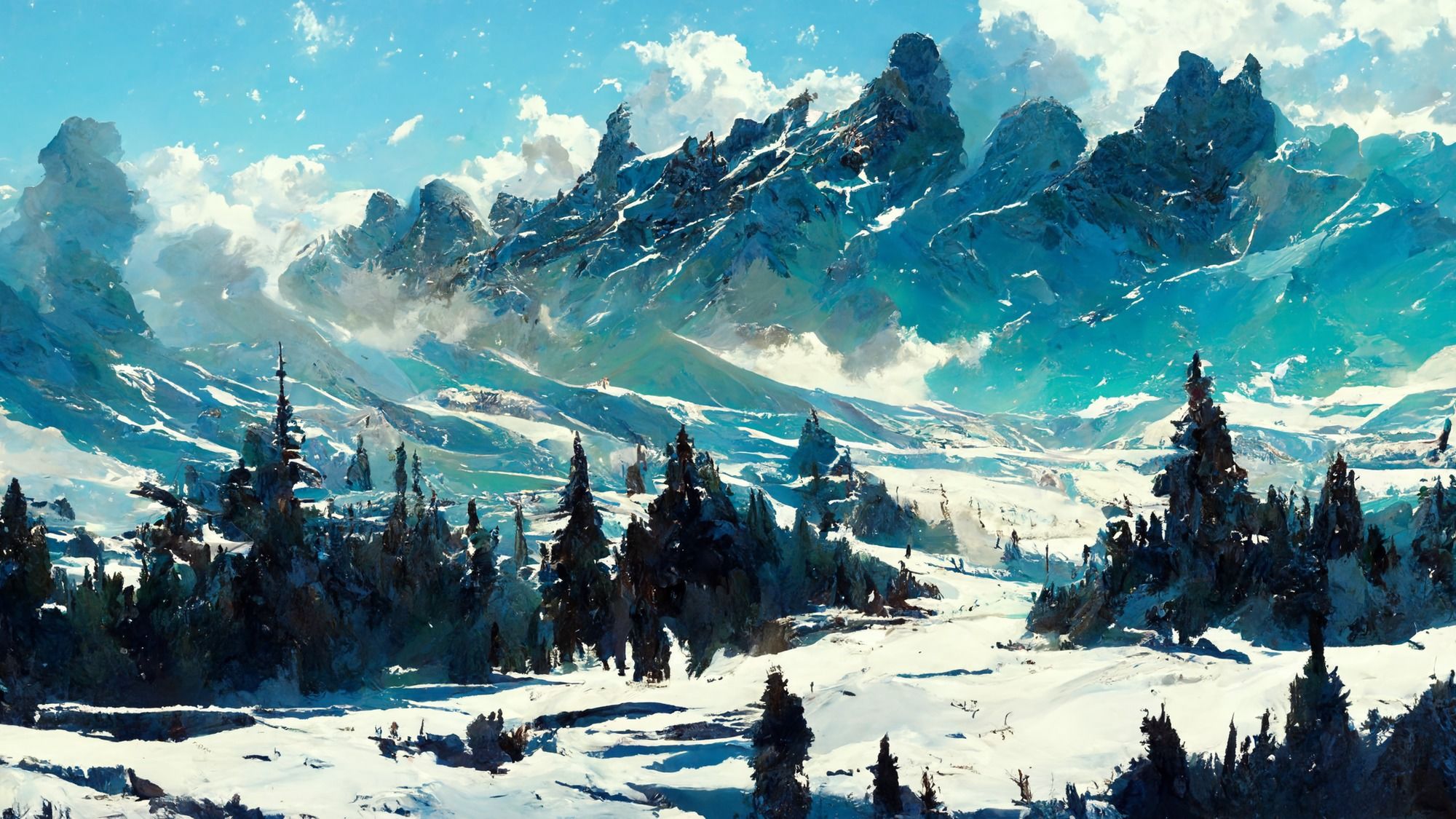 サンプル画像6:【ファンタジー系イラスト調】著作権フリーの高解像度背景（画像100枚）(Game Material Store) [d_255507]