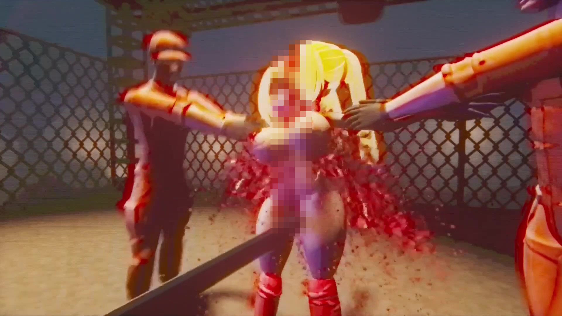 サンプル画像3:真っ二つになって散っていくヒロイン達(太平洋) [d_255520]