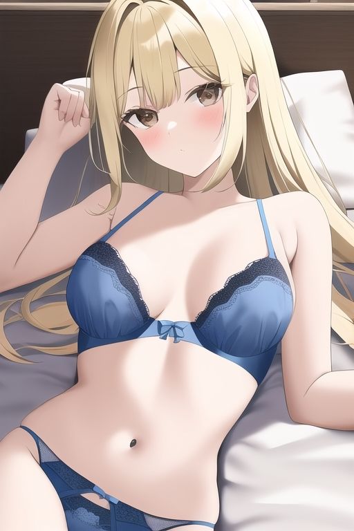 サンプル画像1:金髪美女、セクシーランジェリー詰め合わせ(白雪くるみ) [d_255731]