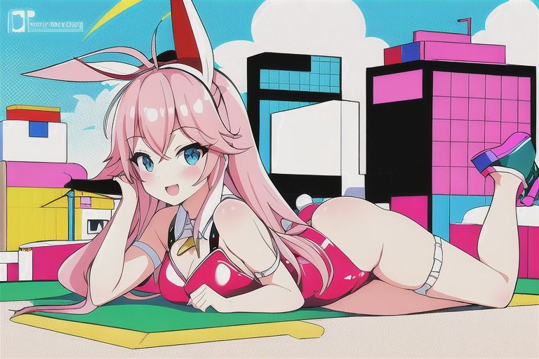 サンプル画像1:キュートな女の子のポップアート！【200枚以上】(のび家) [d_256332]