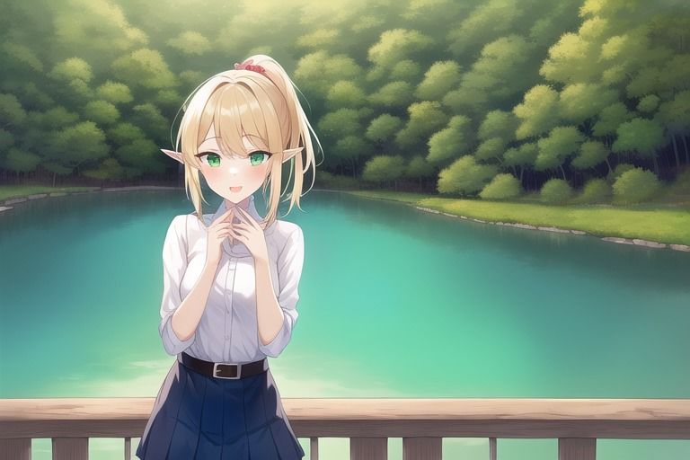 エルフ娘とイチャイチャえっちのサンプル画像 6
