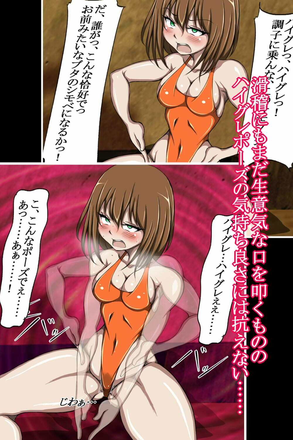 サンプル画像5:ハイグレ洗脳で大逆襲！！〜俺をいじめたドS馬鹿女をハイグレ洗脳でシモベ化してド変態がに股ハイレグ女の見世物にしちゃうCG集〜(正太郎) [d_257403]