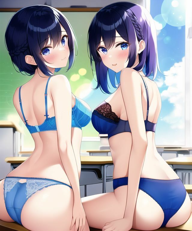 サンプル画像2:女子二人の下着イラスト集(五本木ポメ) [d_257560]