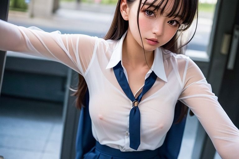 サンプル画像2:制服露出(ろーどー（2.8次元）) [d_257580]