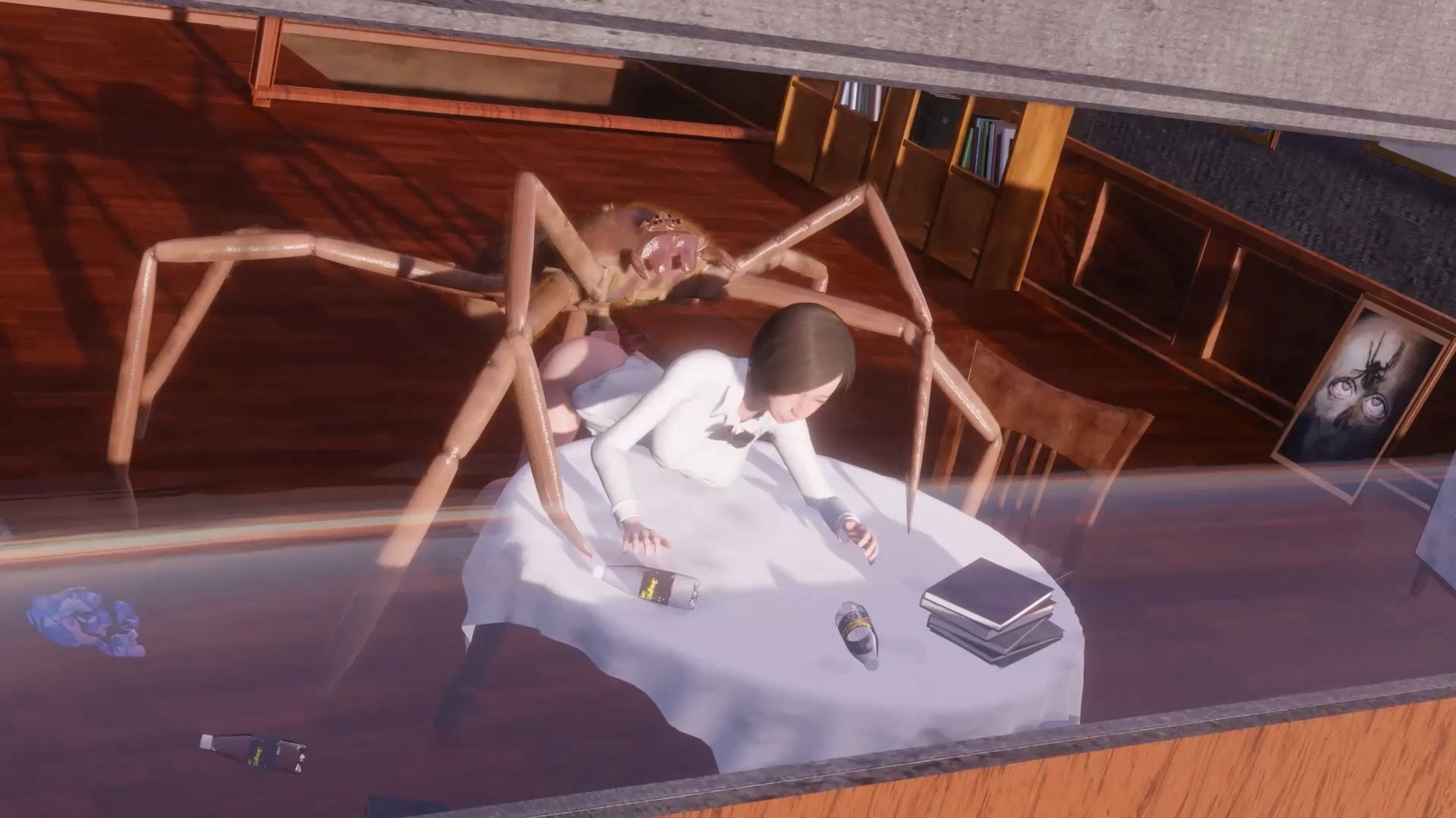 サンプル画像3:空き家と蜘蛛とJKと(湖畔の家) [d_257823]