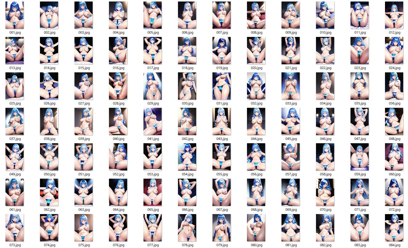 サンプル画像6:青系光沢パンツを見せつけるお姉さん(n) [d_257838]