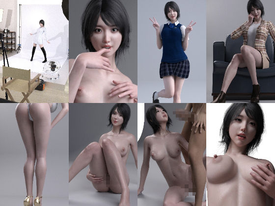 サンプル画像1:モデルnanaが撮影中に誘惑してくるので騎乗位＆大量顔謝(インビジブルマン) [d_258290]