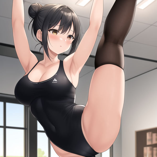 サンプル画像1:体操部のお団子少女に付き添いエッチ(からくりや) [d_258300]