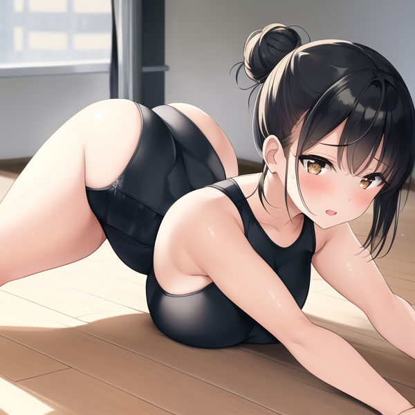 サンプル画像2:体操部のお団子少女に付き添いエッチ(からくりや) [d_258300]