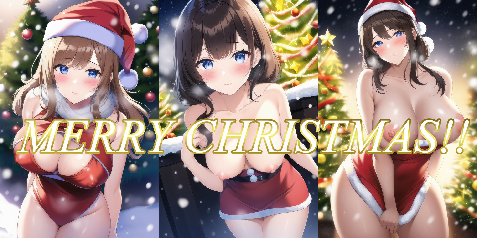 サンプル画像3:えちえちサンタの性なるプレゼント(AIのグラビアギャル図鑑) [d_258353]