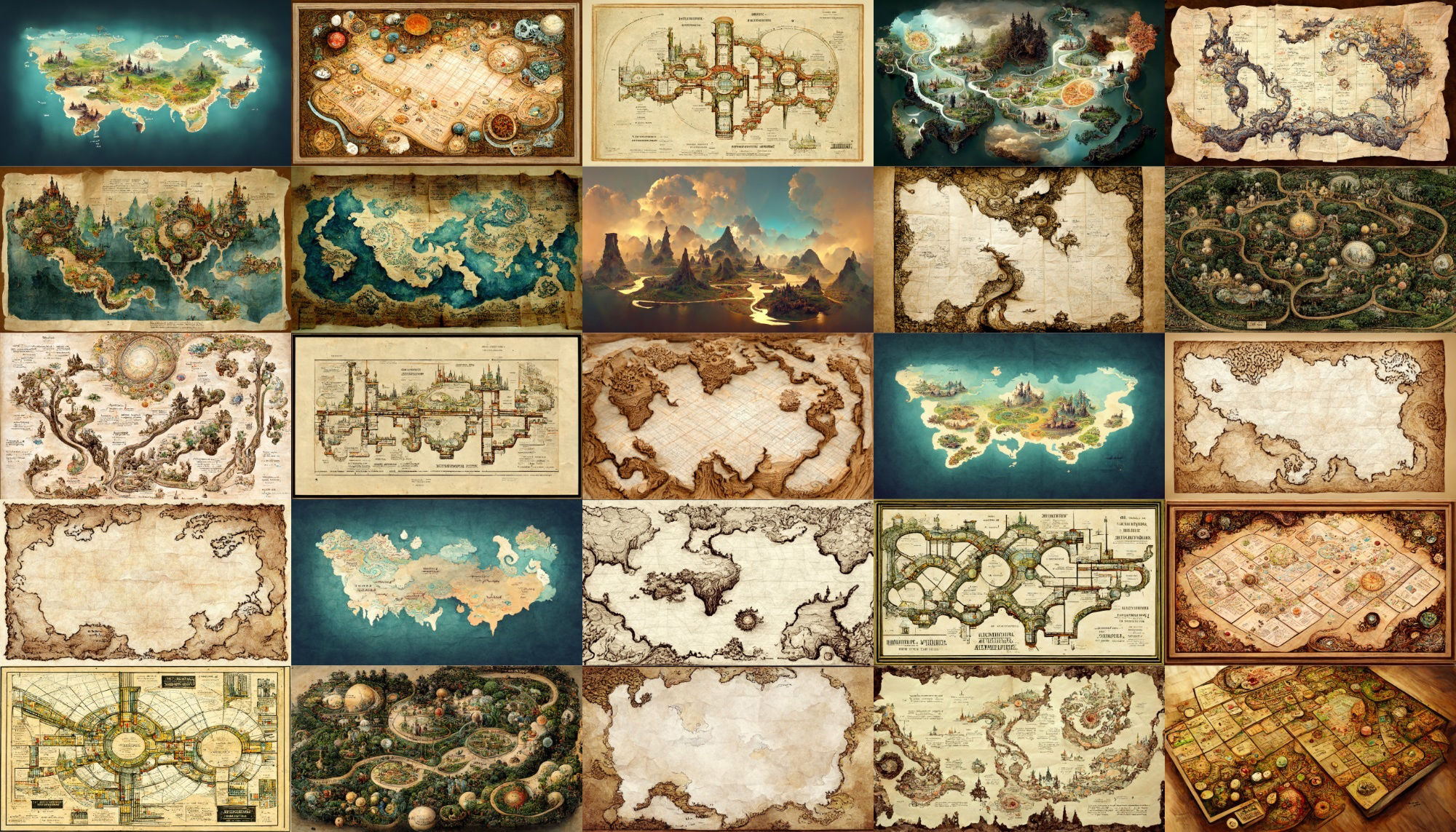 サンプル画像1:【色々な地図】著作権フリーの高解像度イラスト素材（画像100枚）(Game Material Store) [d_258981]