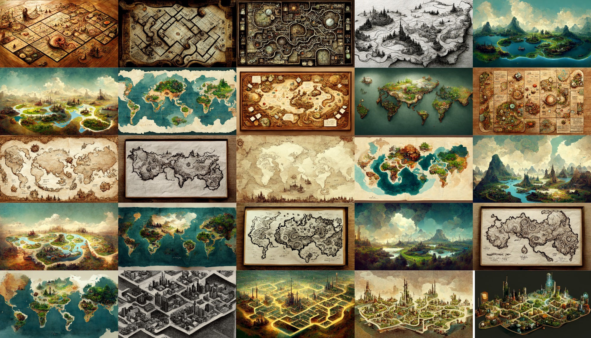 サンプル画像2:【色々な地図】著作権フリーの高解像度イラスト素材（画像100枚）(Game Material Store) [d_258981]