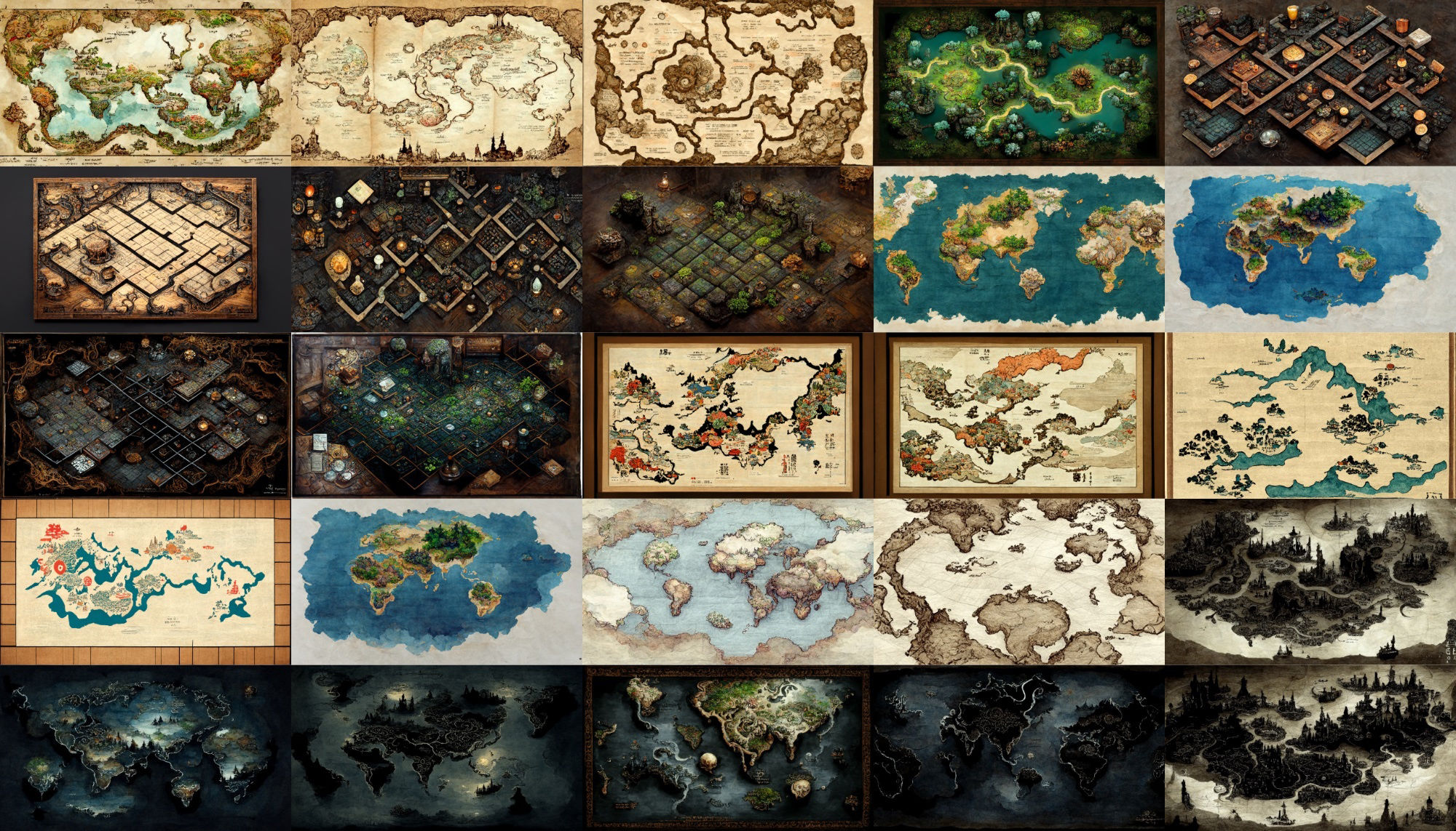 サンプル画像4:【色々な地図】著作権フリーの高解像度イラスト素材（画像100枚）(Game Material Store) [d_258981]