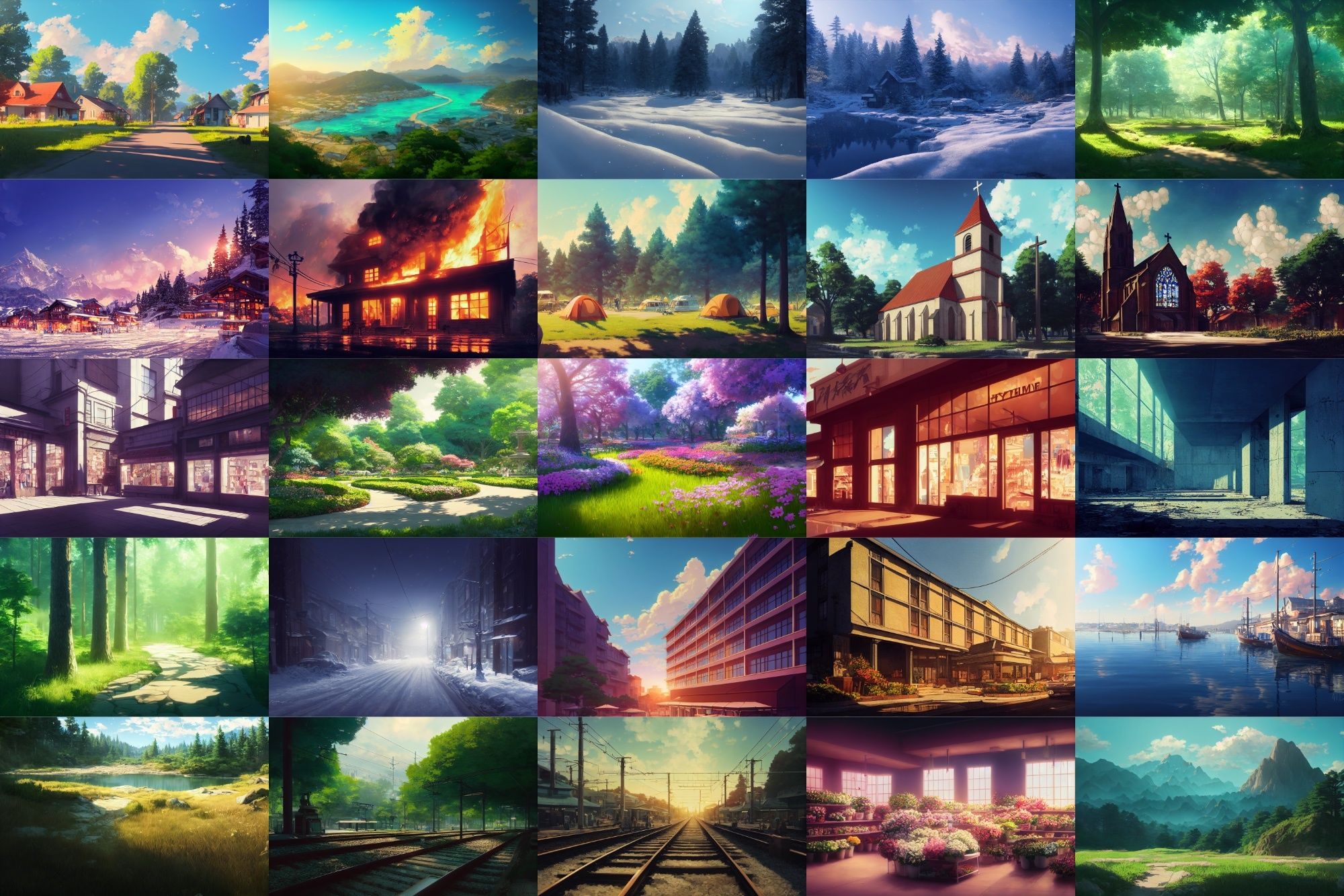 サンプル画像2:【現代系イラスト調】著作権フリーの高解像度背景（画像100枚）(Game Material Store) [d_259073]