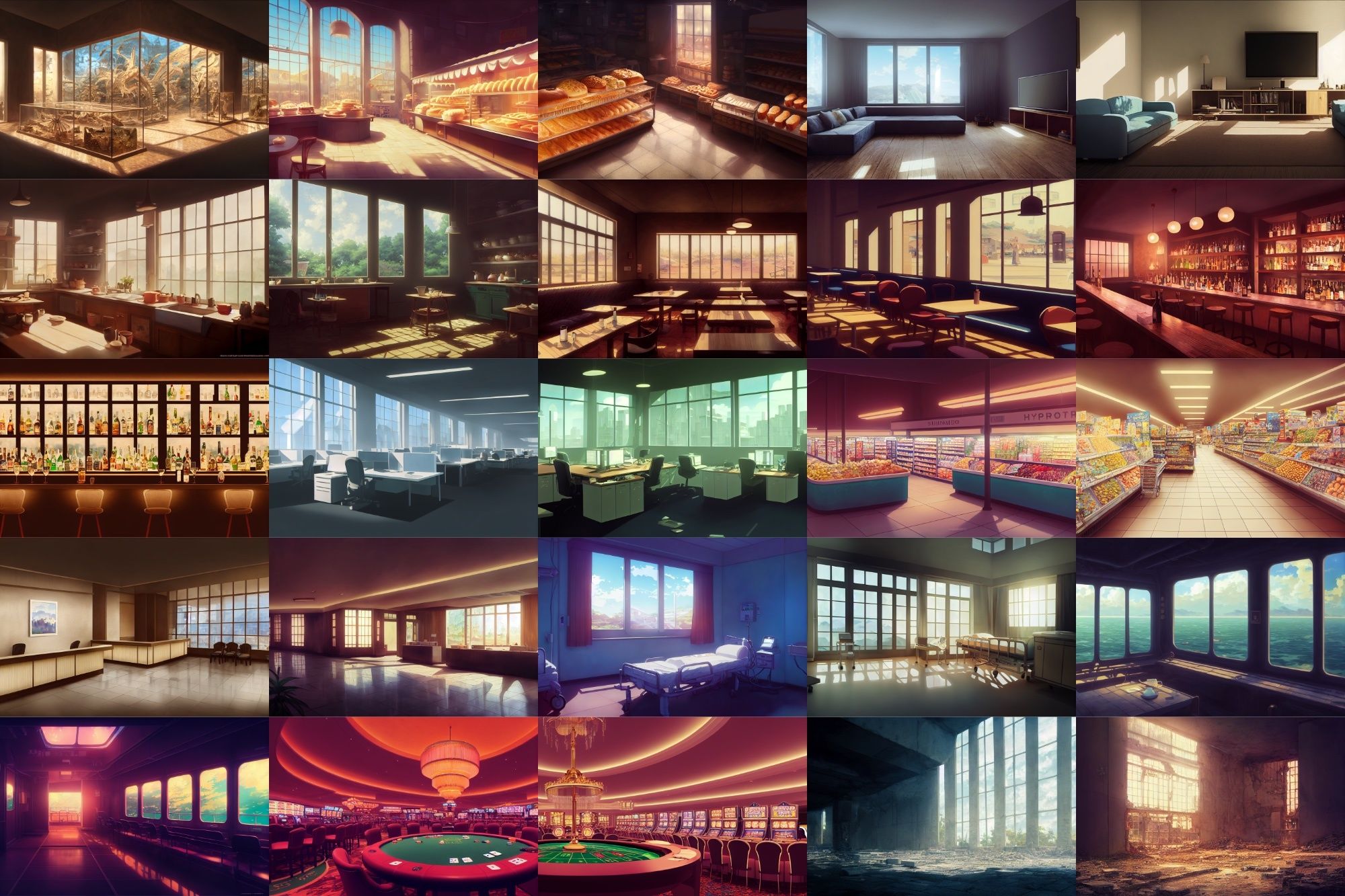 サンプル画像4:【現代系イラスト調】著作権フリーの高解像度背景（画像100枚）(Game Material Store) [d_259073]