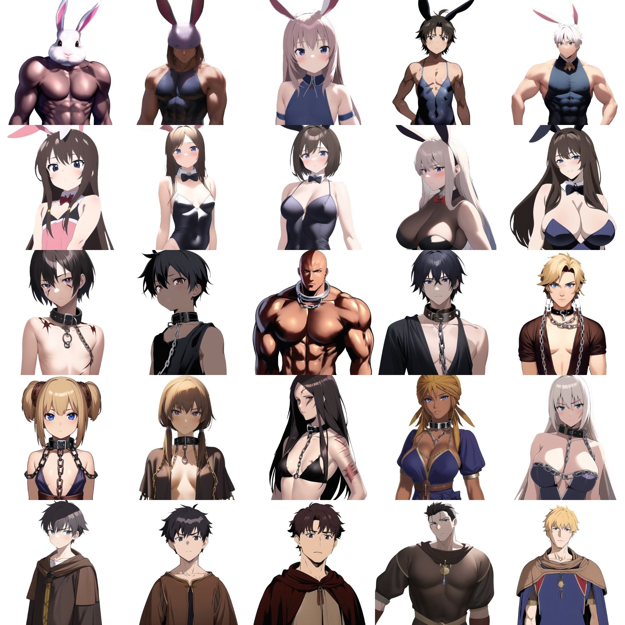 サンプル画像2:【職業別キャラクター立ち絵4】著作権フリーの高解像度画像素材（100枚）(Game Material Store) [d_259098]