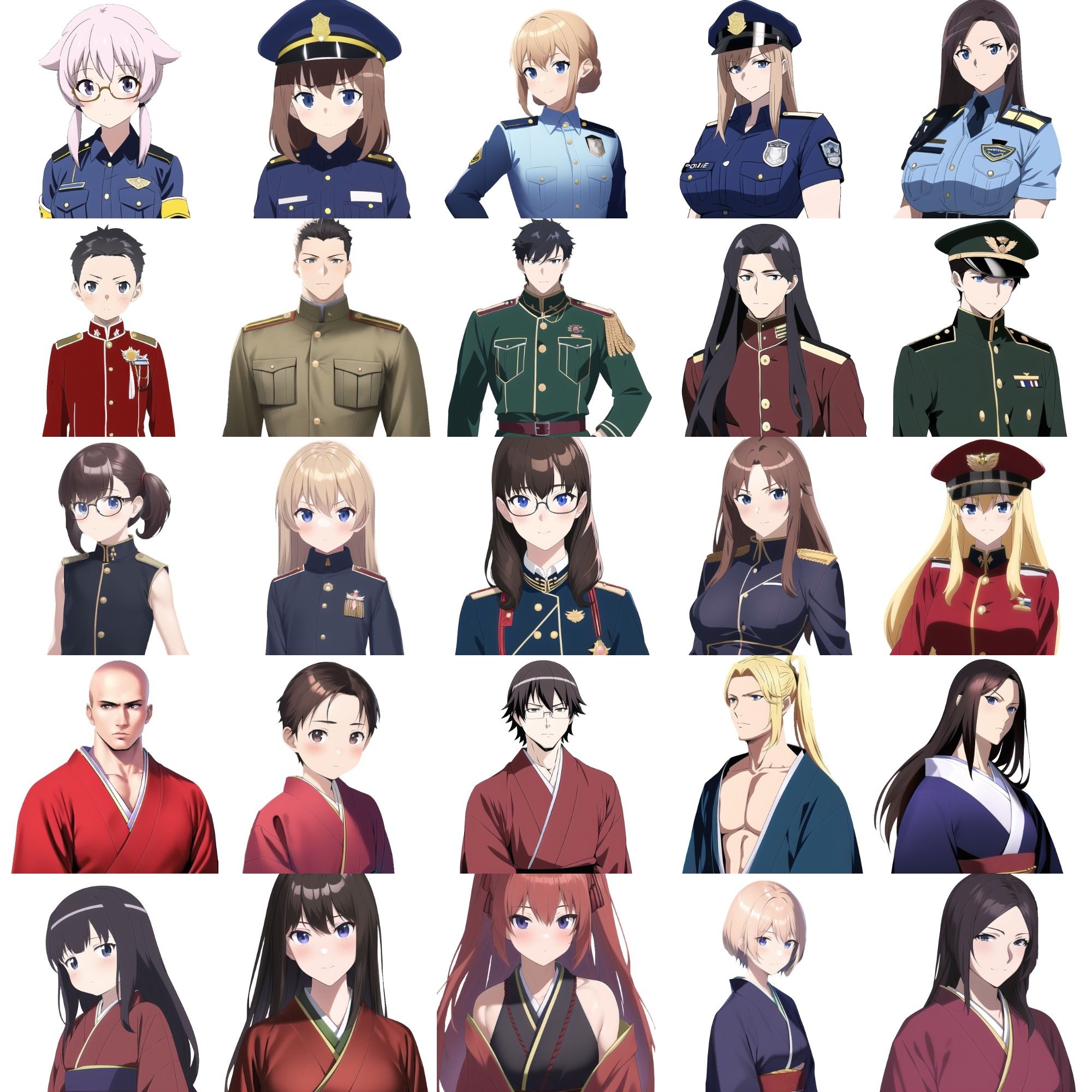 サンプル画像3:【職業別キャラクター立ち絵5】著作権フリーの高解像度画像素材（100枚）(Game Material Store) [d_259099]