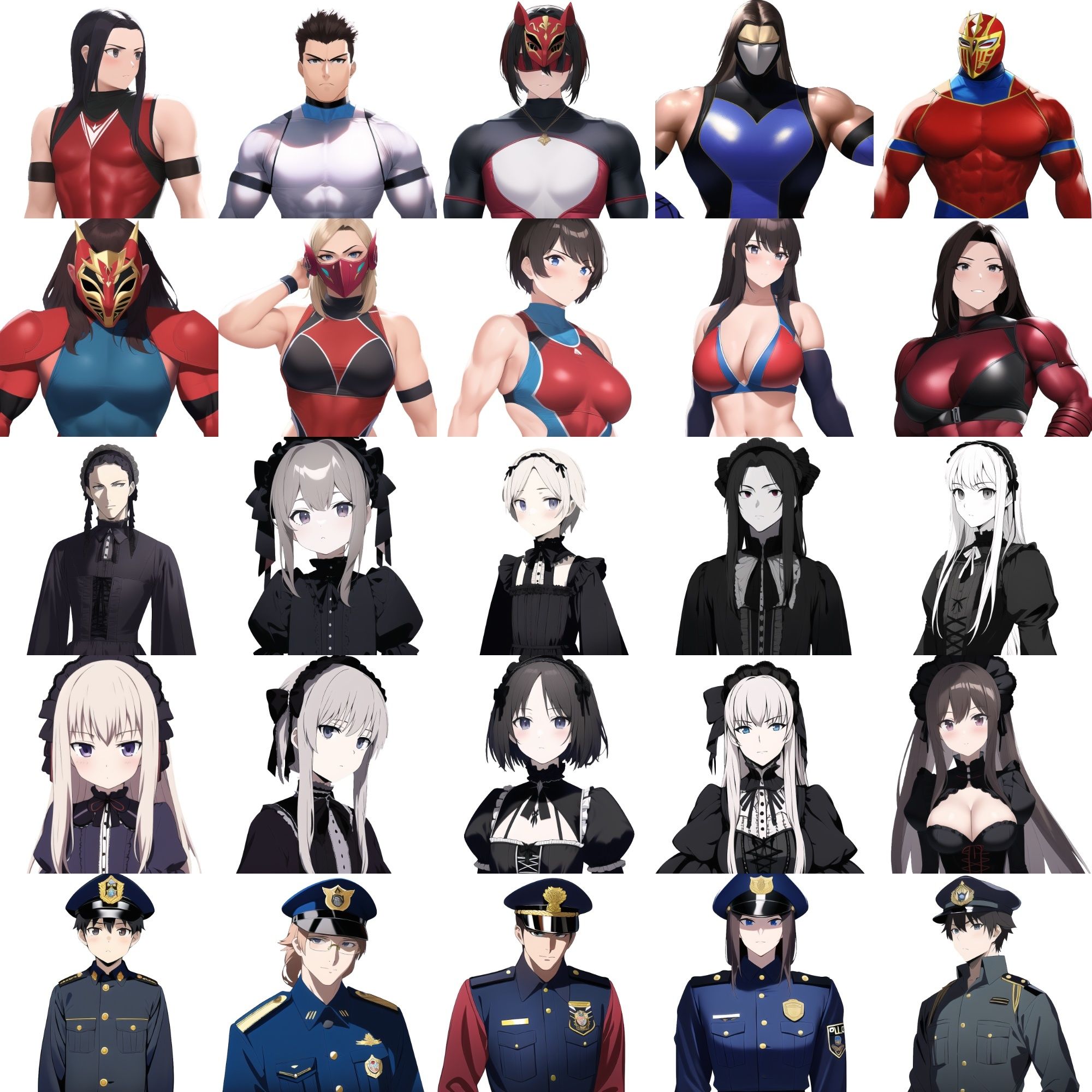 サンプル画像4:【職業別キャラクター立ち絵5】著作権フリーの高解像度画像素材（100枚）(Game Material Store) [d_259099]