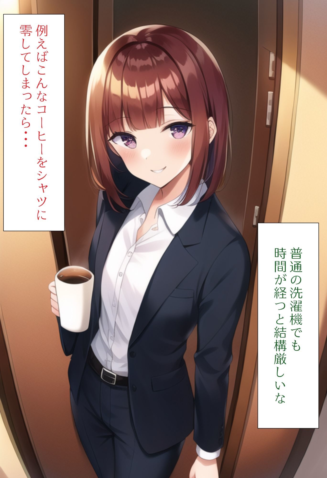 サンプル画像4:［AI生成イラストCG集］全裸散歩することになった飛び込みセールスお姉さんCG集(しそ) [d_259750]