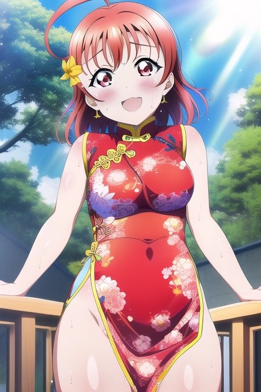 サンプル画像6:ラ○ライブ！サンシャイン！！CG集 高○千歌（チャイナ服） R-18あり(メンダコ) [d_259895]