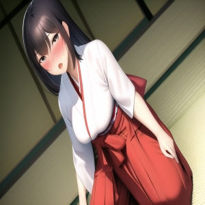 サンプル画像1:巫女の裏バイトCG集(エロカフェ) [d_259901]