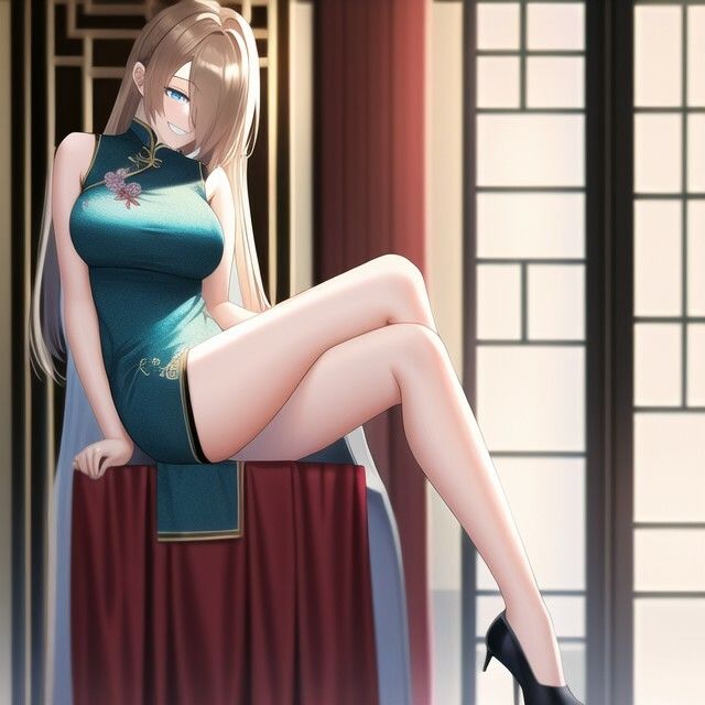 サンプル画像1:ブル〇カ 一之瀬ア〇ナ CG集 96枚 チャイナ・裸Tシャツ・ナース・チアガール・メイド・Y字バランス(夏王朝) [d_260020]