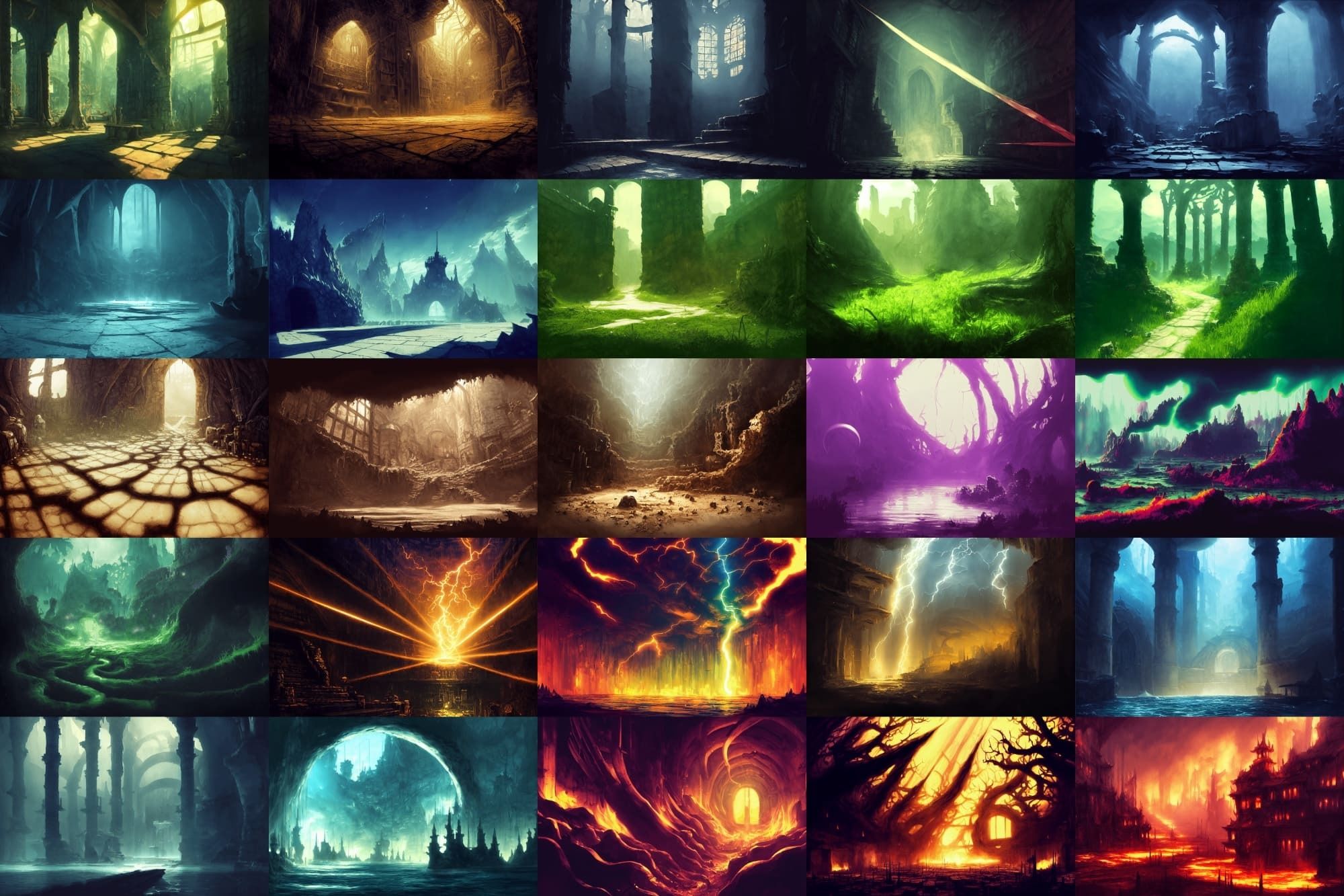 サンプル画像1:【洞窟などのダンジョン系背景】著作権フリーの高解像度画像（100枚）(Game Material Store) [d_260078]