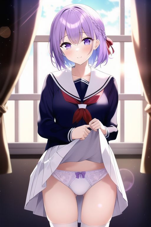 サンプル画像1:紫髪女子の下着(五本木ポメ) [d_260274]