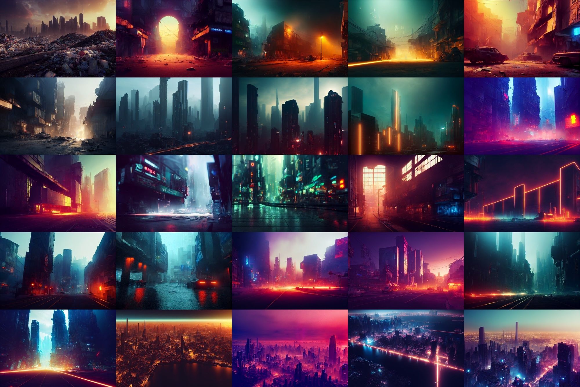 サンプル画像1:【サイバーパンク、SF系背景】著作権フリーの高解像度画像（100枚）(Game Material Store) [d_260505]