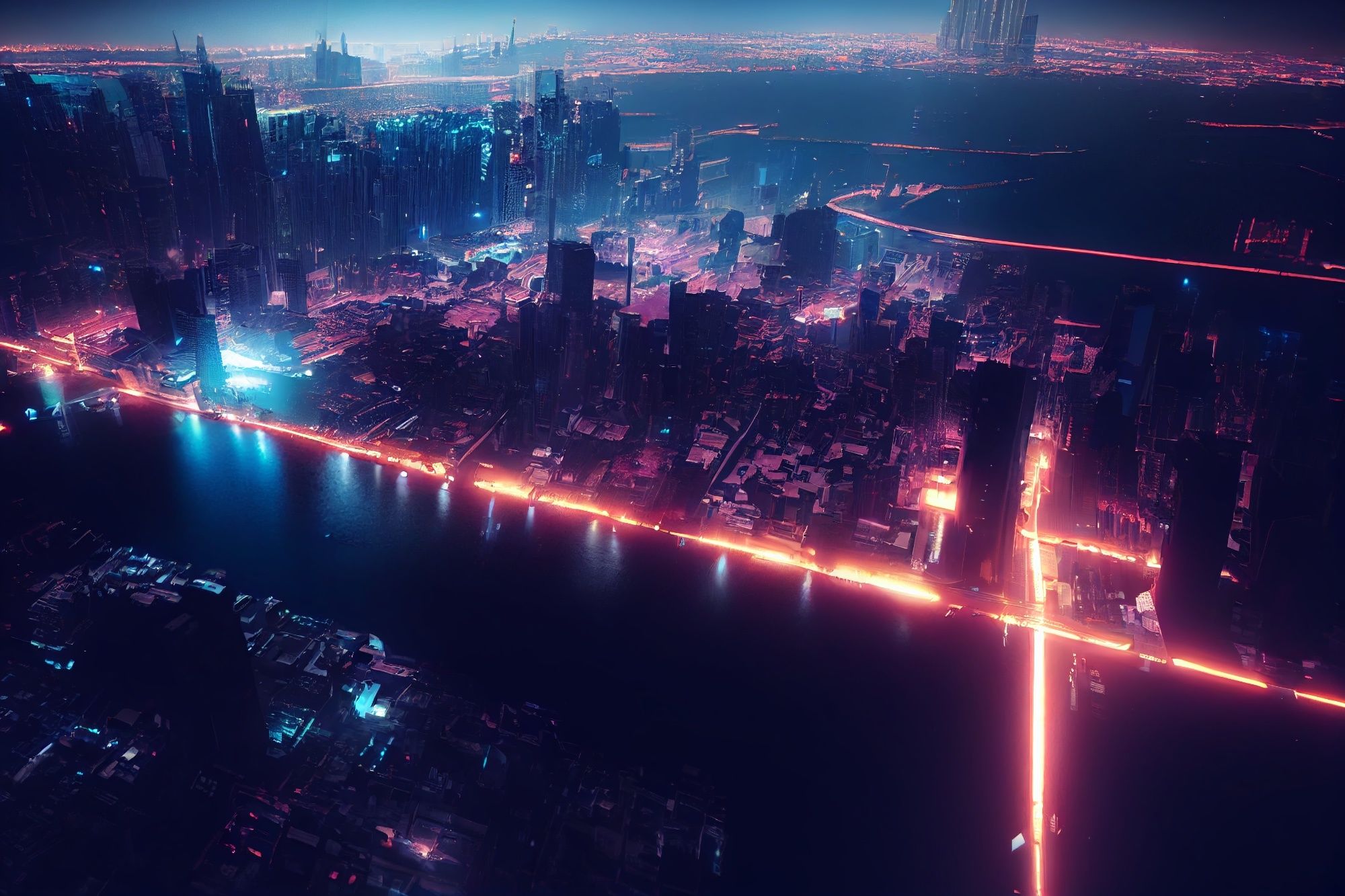 サンプル画像5:【サイバーパンク、SF系背景】著作権フリーの高解像度画像（100枚）(Game Material Store) [d_260505]