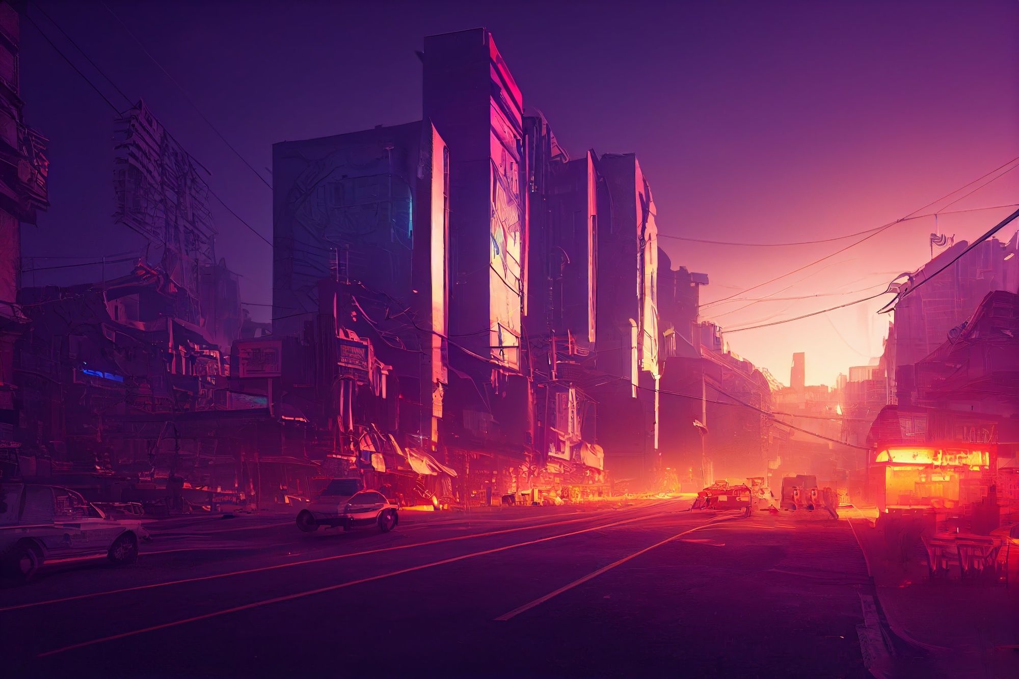 サンプル画像6:【サイバーパンク、SF系背景】著作権フリーの高解像度画像（100枚）(Game Material Store) [d_260505]