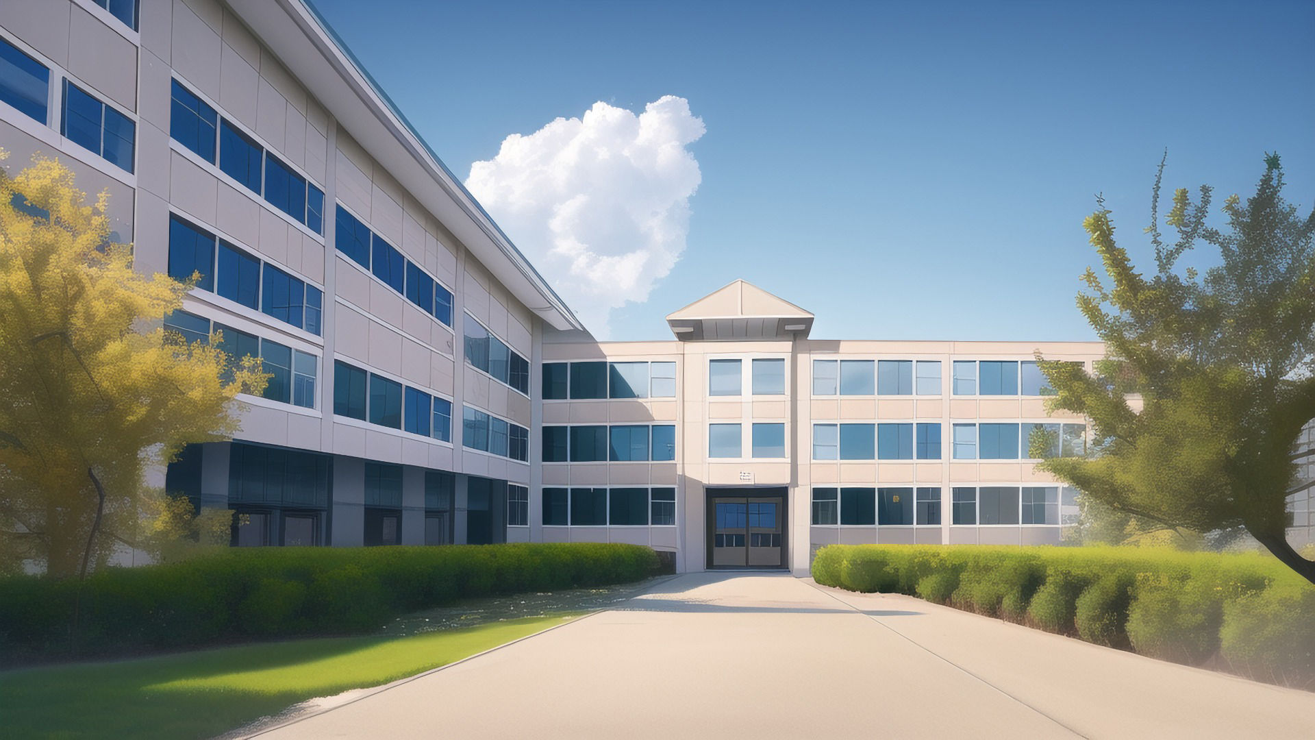 サンプル画像5:【アニメ調の学校や学園系背景】著作権フリーの高解像度画像（100枚）(Game Material Store) [d_260508]