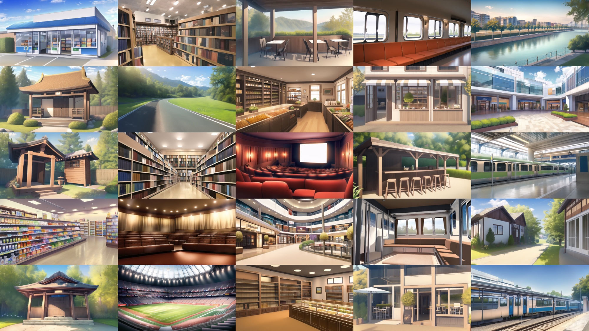 サンプル画像2:【アニメ調の街系背景】著作権フリーの高解像度画像（100枚）(Game Material Store) [d_260509]