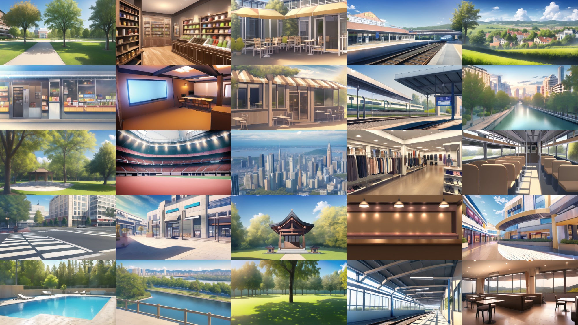 サンプル画像3:【アニメ調の街系背景】著作権フリーの高解像度画像（100枚）(Game Material Store) [d_260509]