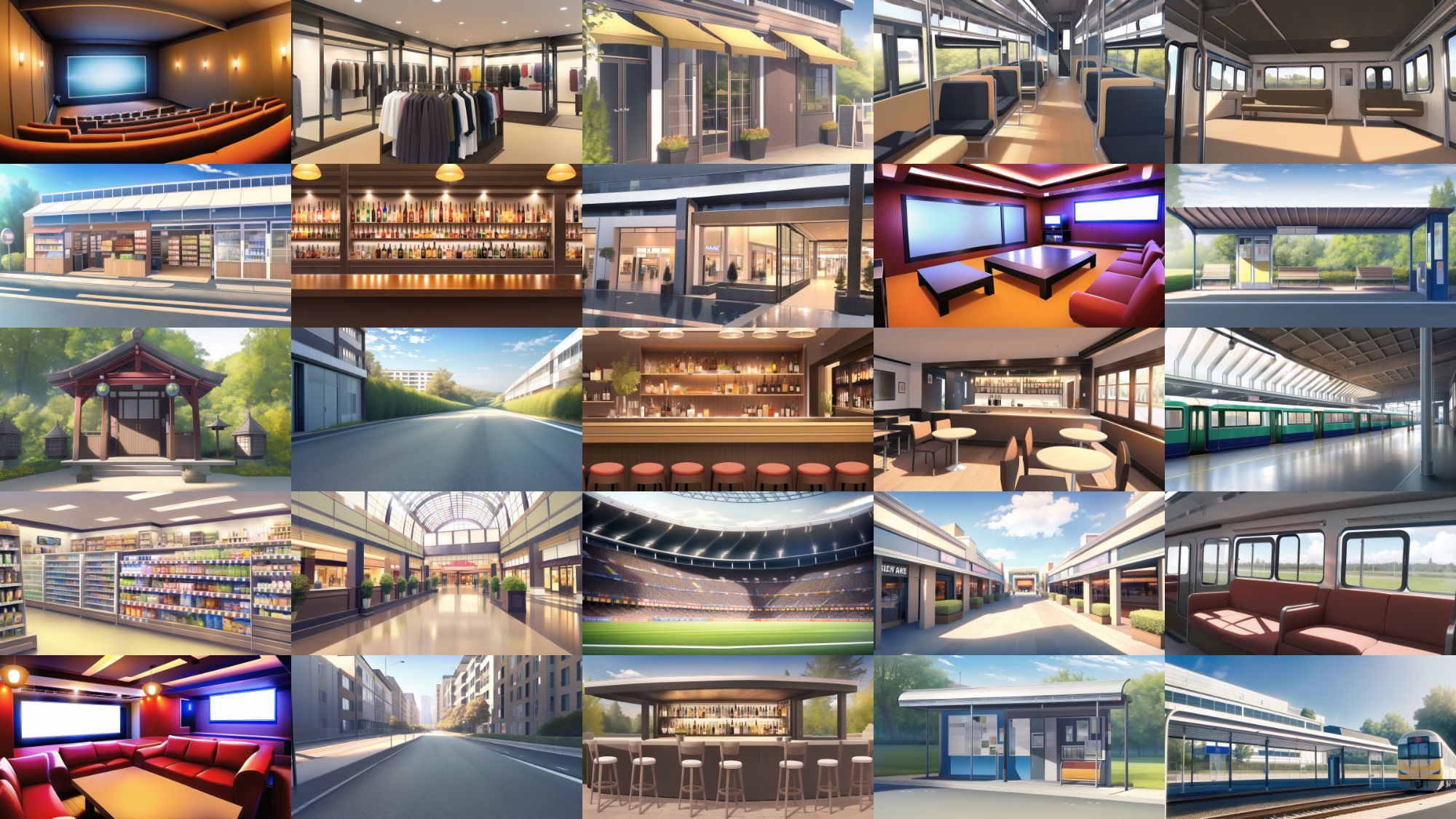 サンプル画像4:【アニメ調の街系背景】著作権フリーの高解像度画像（100枚）(Game Material Store) [d_260509]