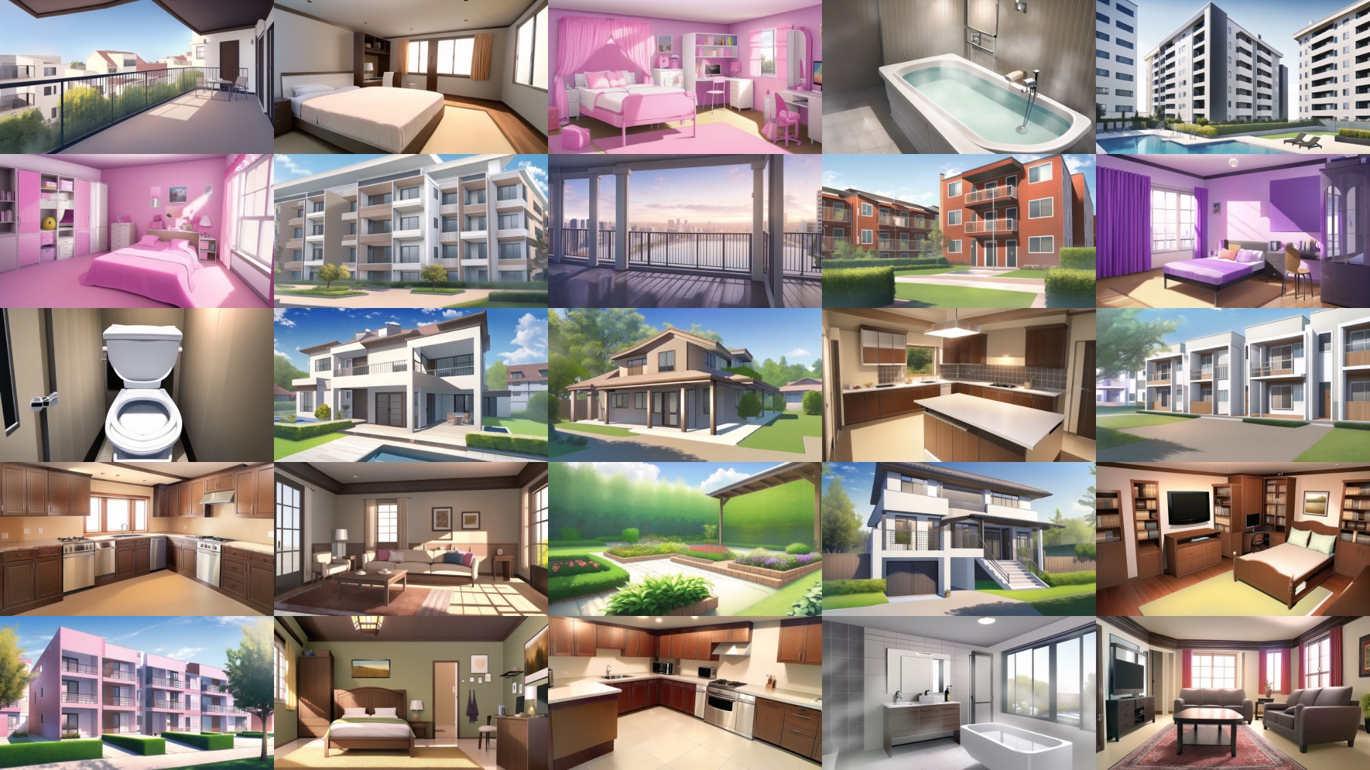 サンプル画像3:【アニメ調の家や室内系背景】著作権フリーの高解像度画像（100枚）(Game Material Store) [d_260510]