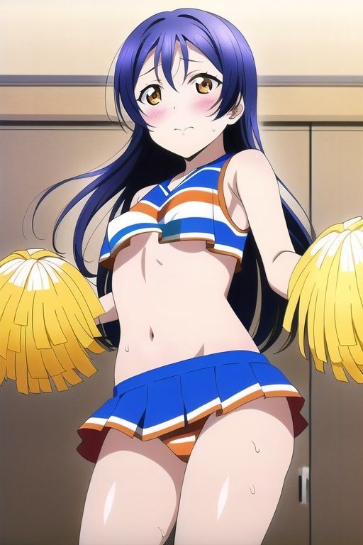 サンプル画像1:ラ○ライブ！CG集 園○海未（チア） R-18あり(メンダコ) [d_260816]