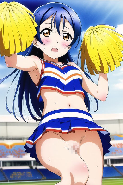 サンプル画像5:ラ○ライブ！CG集 園○海未（チア） R-18あり(メンダコ) [d_260816]