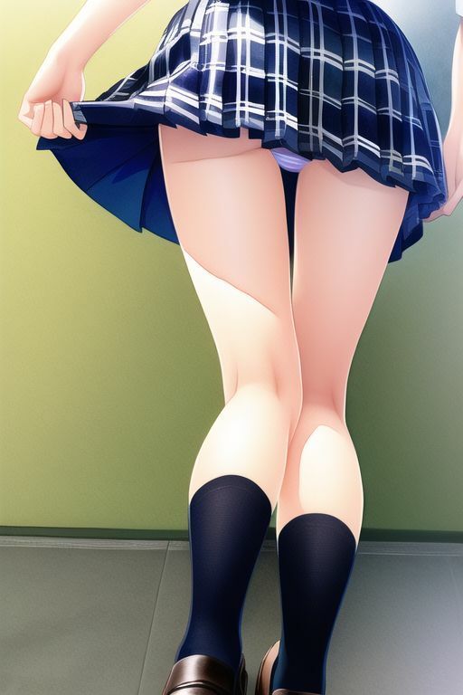 サンプル画像5:清楚JKパンチラ盗撮写真集〜わずかに見える1○代の薄い布〜(イラスト大賢者) [d_261232]