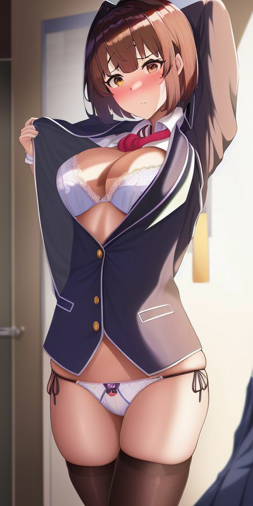 AIイラスト集「加藤〇・制服ヌード集」300枚