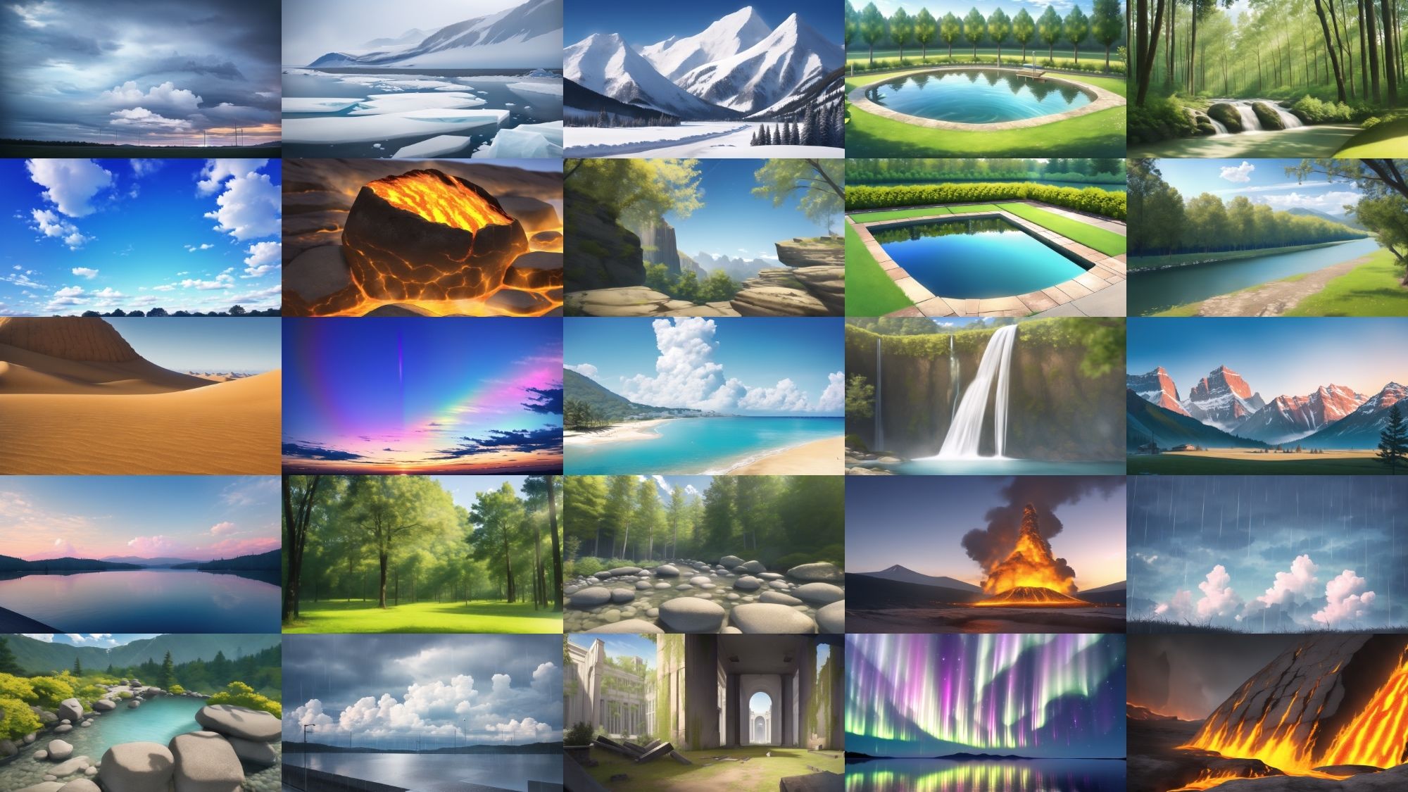 サンプル画像1:【アニメ調の自然系背景】著作権フリーの高解像度画像（100枚）(Game Material Store) [d_262220]