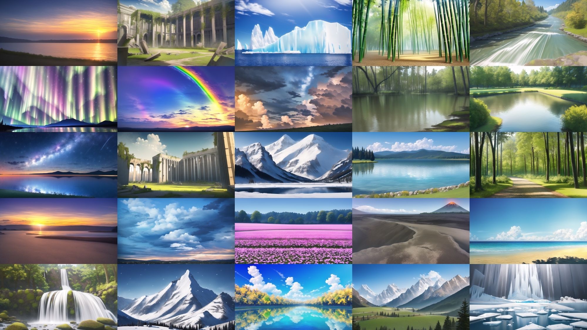 サンプル画像2:【アニメ調の自然系背景】著作権フリーの高解像度画像（100枚）(Game Material Store) [d_262220]